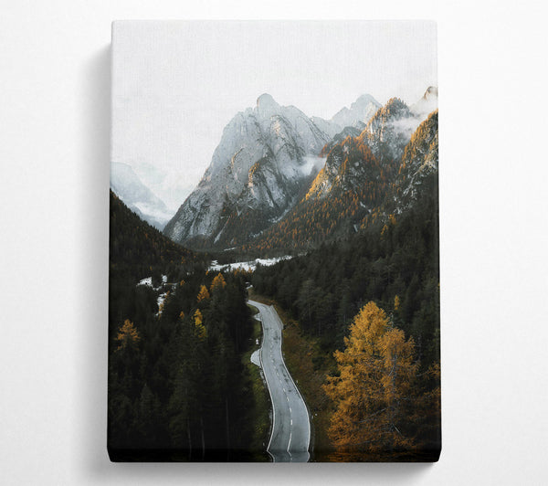  A Canvas Print of Golden Mountain Road Canvas Wall Art