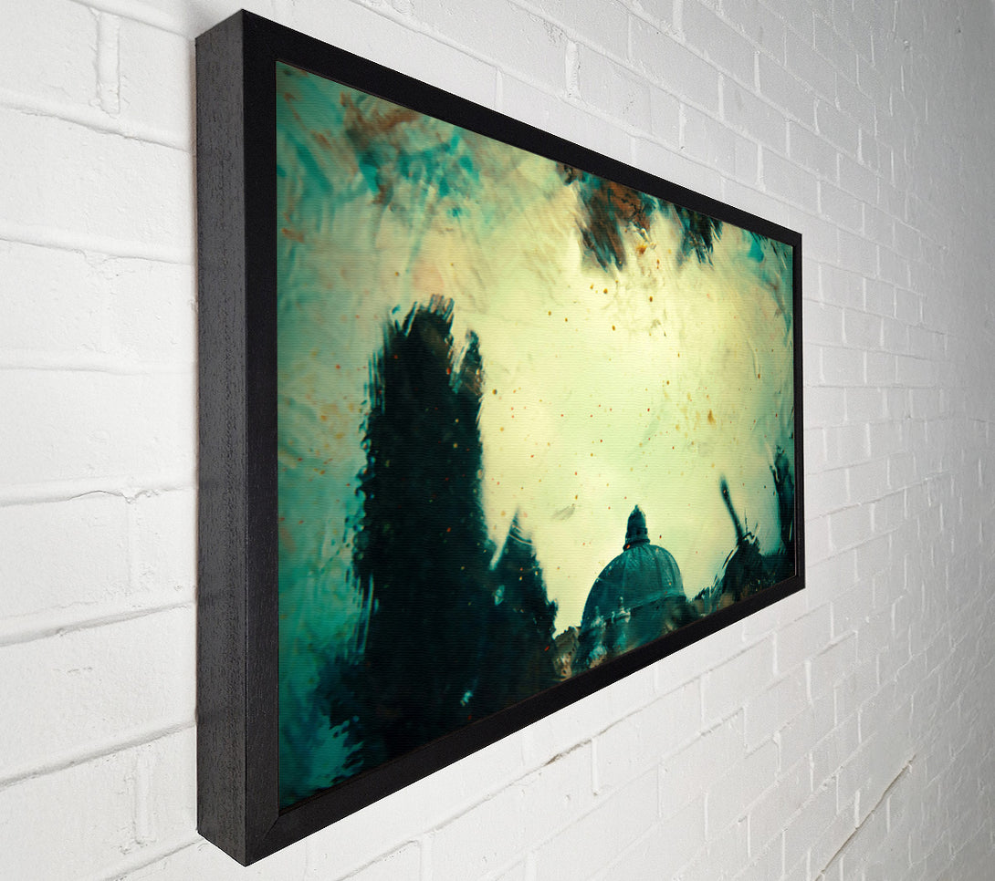  A Canvas Print of Teal Dome Through Water Canvas Wall Art