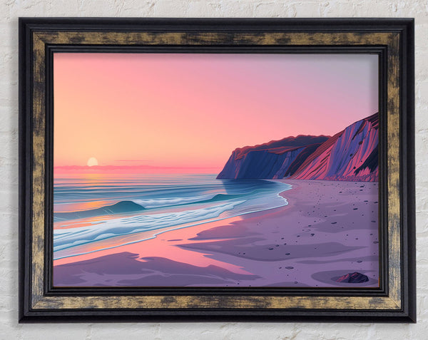 Gentle Sea Waves Framed Print
