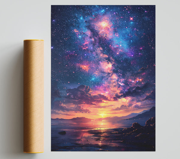 Purple Sunset Sky Poster