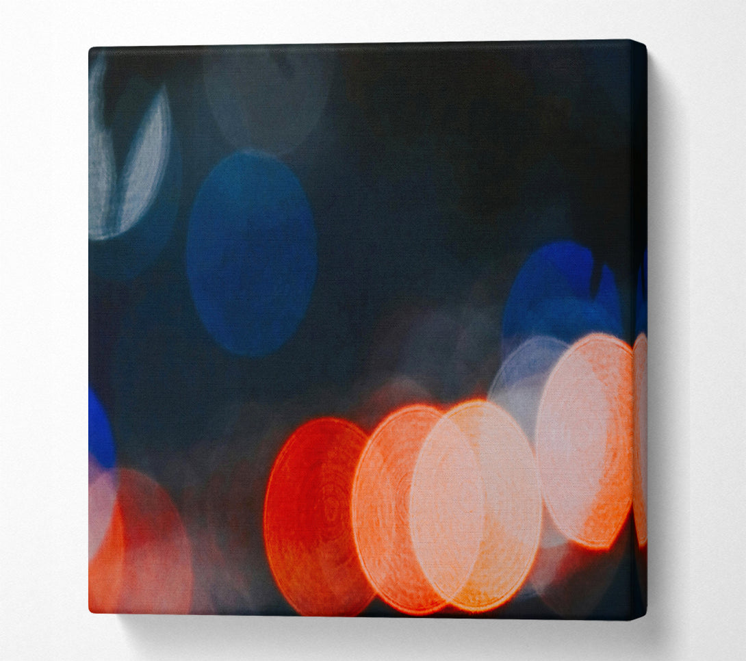  A Canvas Print of Orange City Lights Canvas Print
