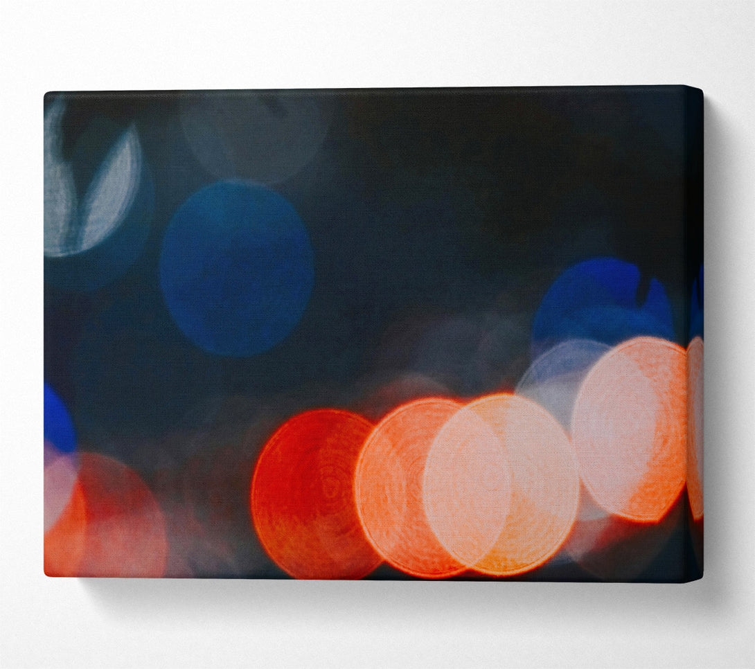  A Canvas Print of Orange City Lights Canvas Print