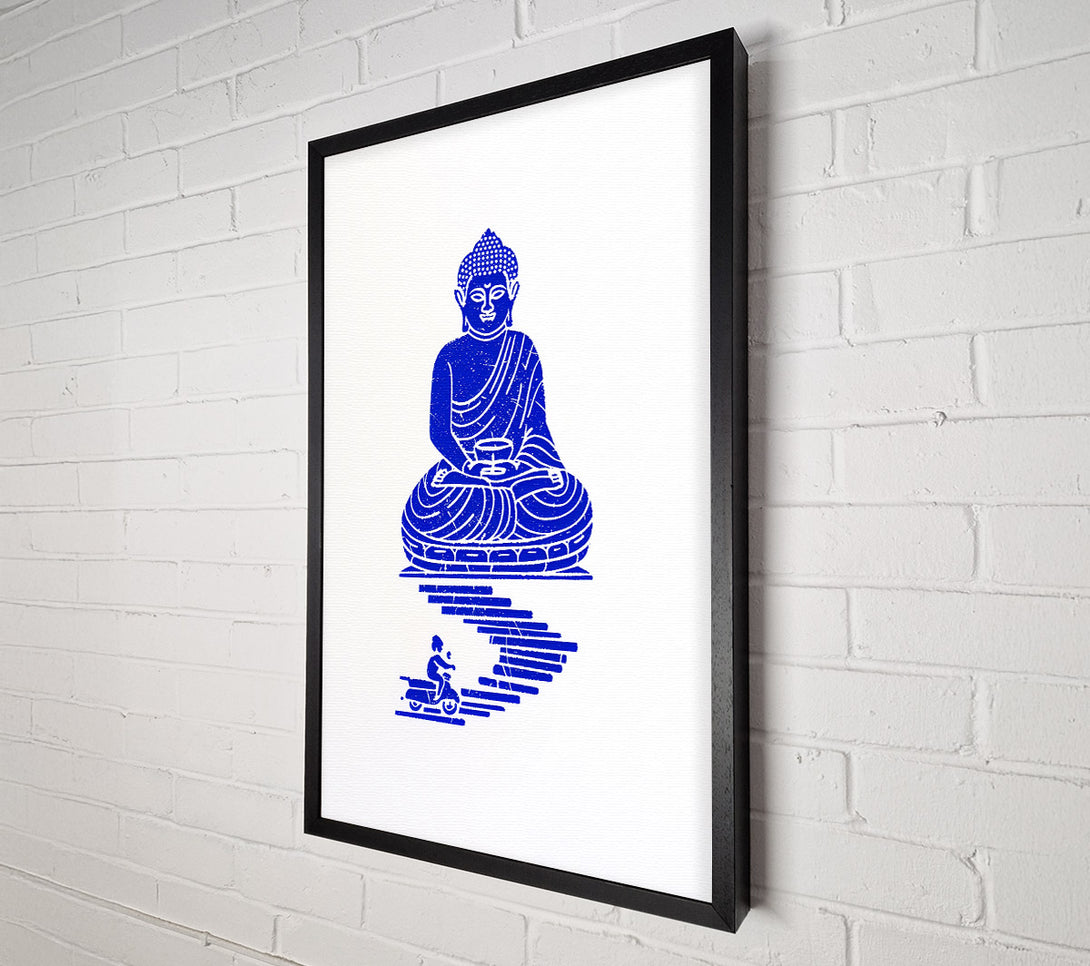  A Canvas Print of Blue Buddha'S Journey Canvas Wall Art