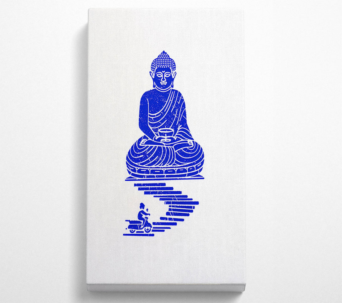  A Canvas Print of Blue Buddha'S Journey Canvas Wall Art