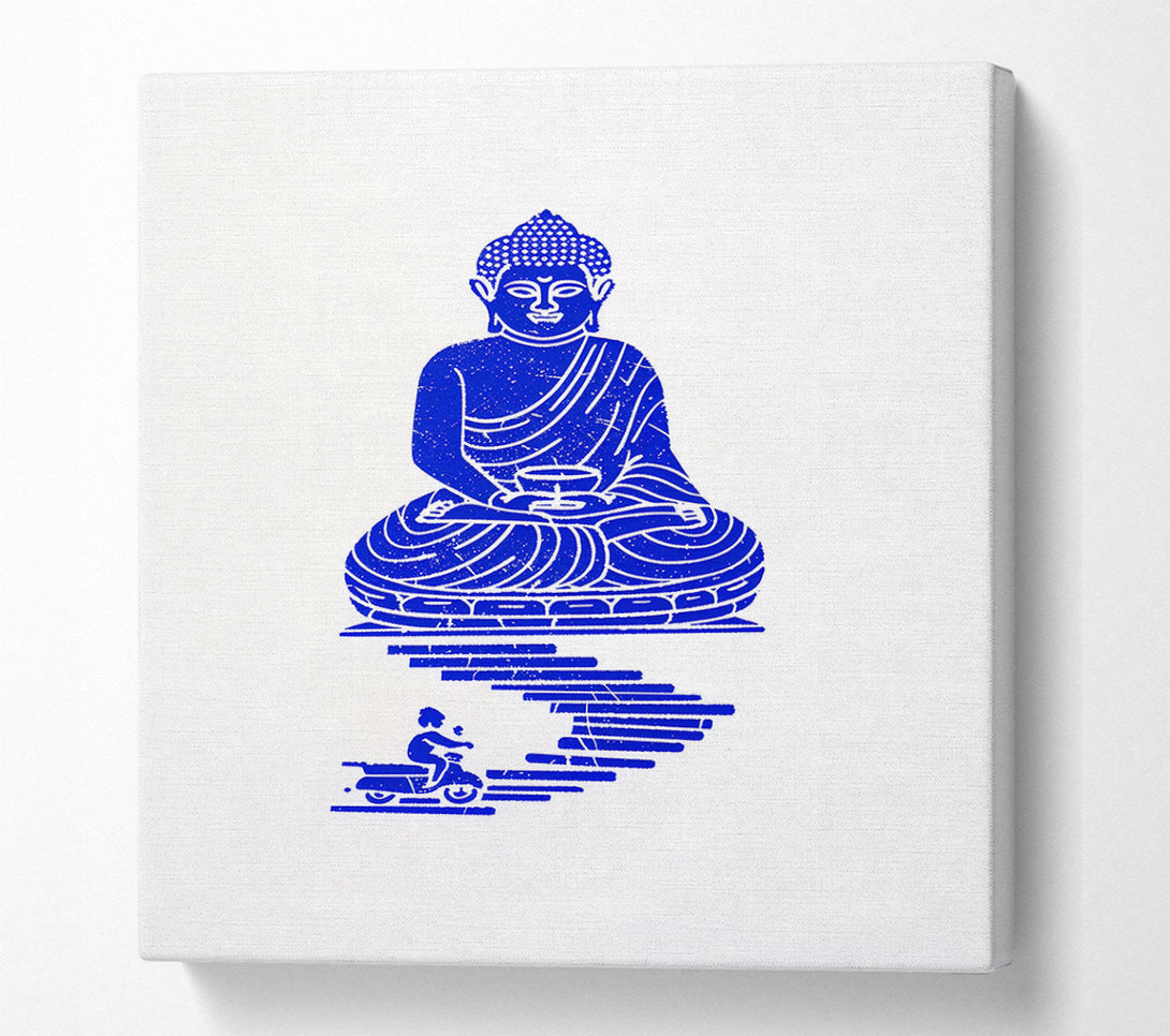  A Canvas Print of Blue Buddha'S Journey Canvas Wall Art
