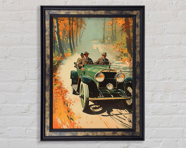 Gentlemen Driving Framed Print