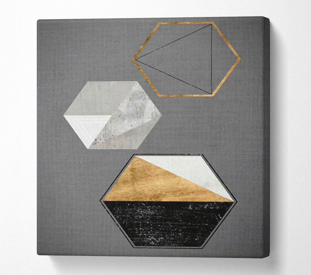  A Canvas Print of Geo Hexagons Canvas Print