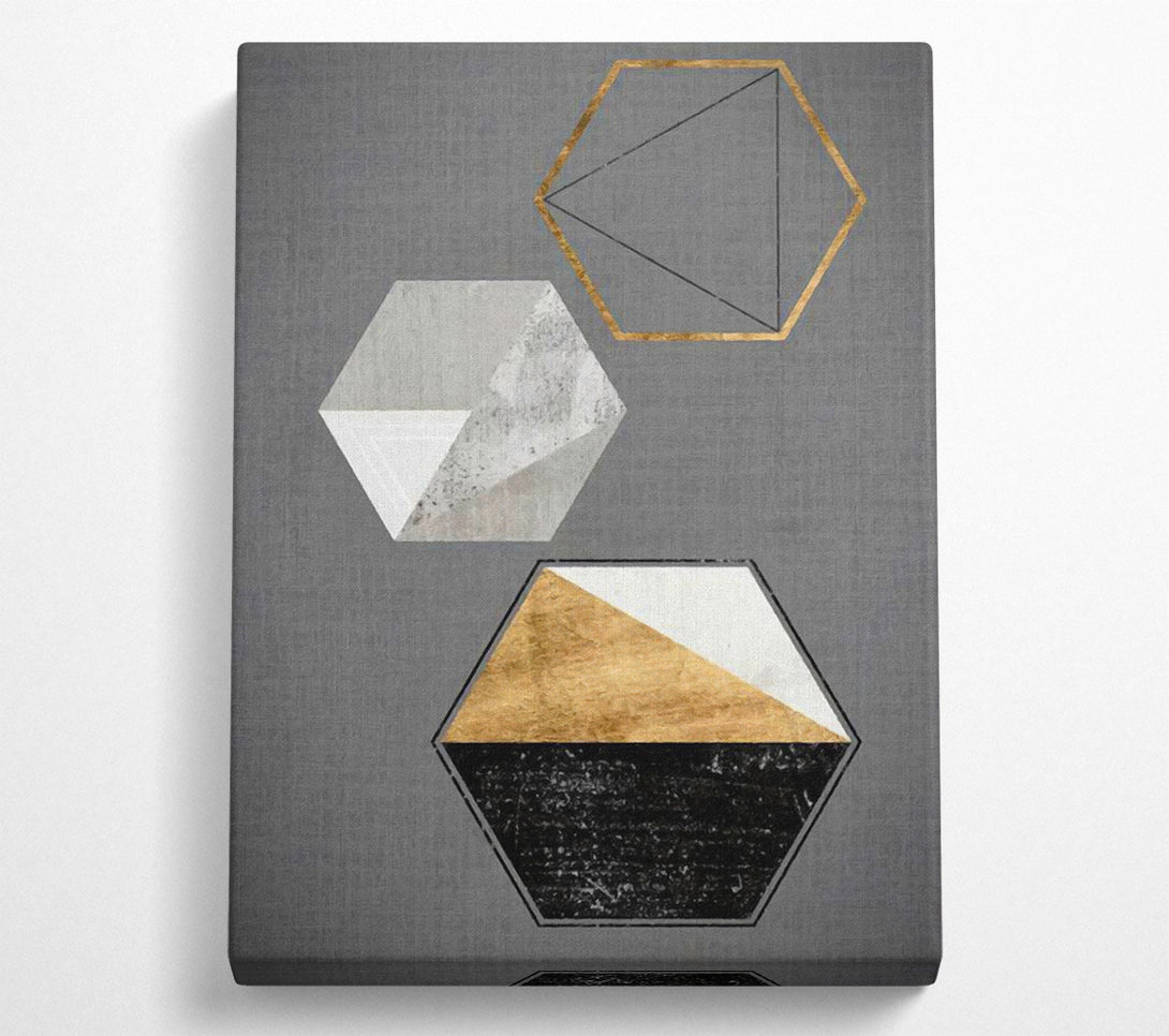  A Canvas Print of Geo Hexagons Canvas Print