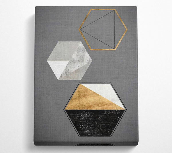  A Canvas Print of Geo Hexagons Canvas Print