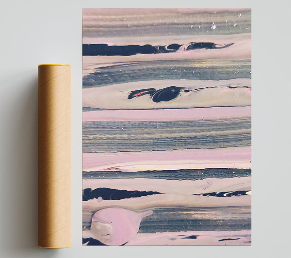 Pink Striped Horizons Print