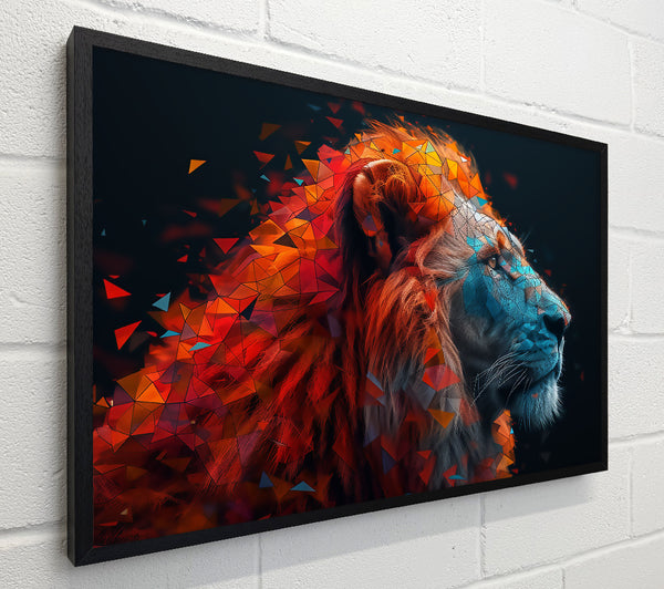 Geometric Lion Colours Modern