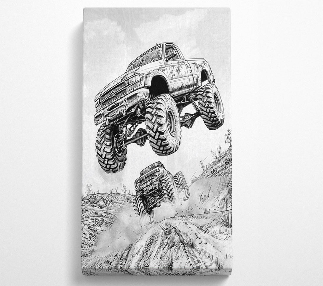  A Canvas Print of Grey Off-Road Rush Canvas Print