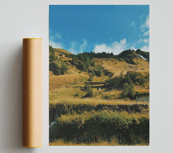 Golden Mountain Stream Print