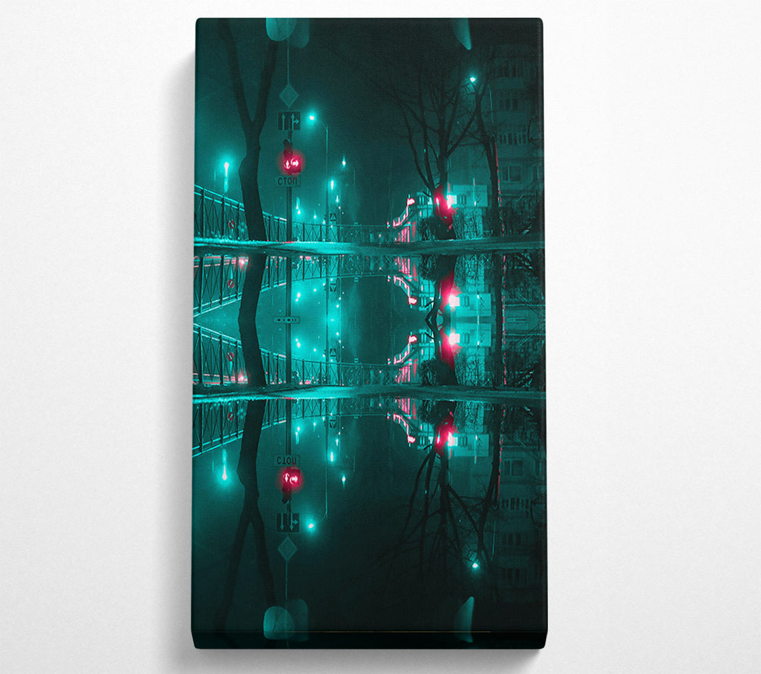  A Canvas Print of Aqua City Reflections Canvas Print
