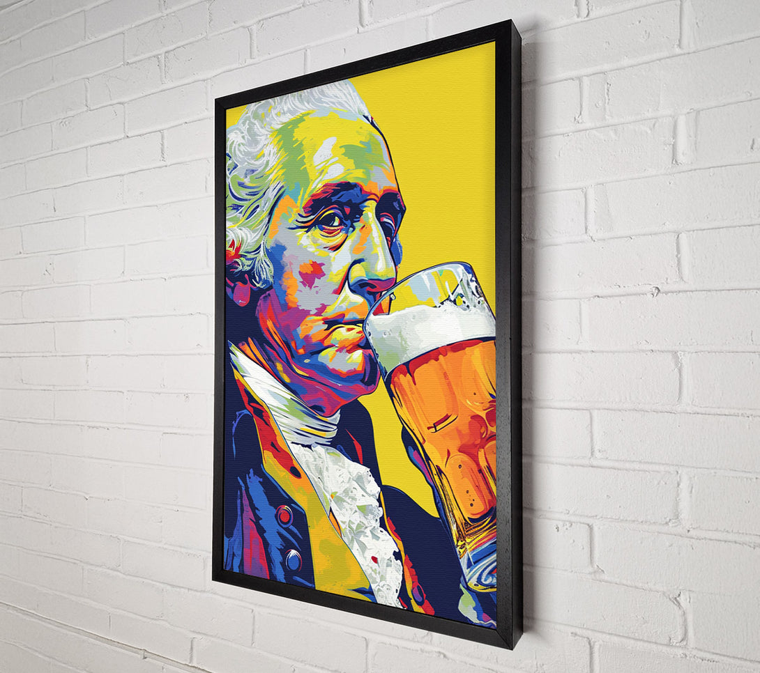  A Canvas Print of George Washington Pop Art Beer Canvas Art