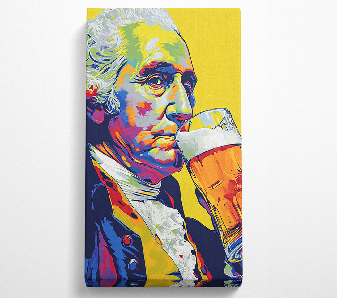  A Canvas Print of George Washington Pop Art Beer Canvas Art