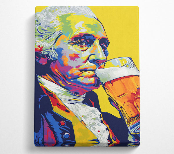  A Canvas Print of George Washington Pop Art Beer Canvas Art