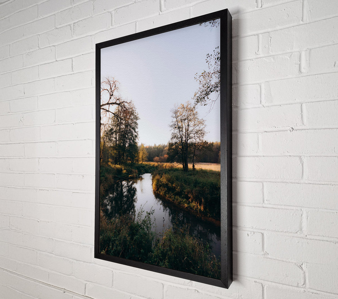  A Canvas Print of Golden River Bend Canvas Print
