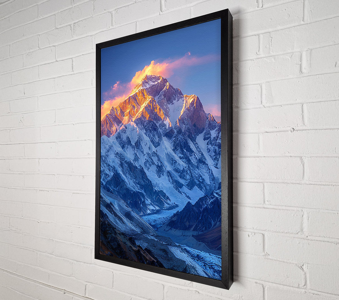  A Canvas Print of Golden Blue Peak Canvas Print