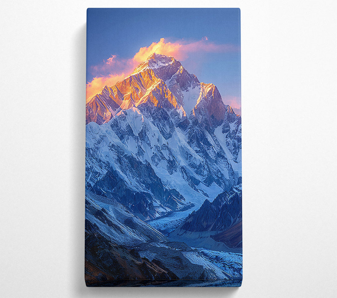  A Canvas Print of Golden Blue Peak Canvas Print