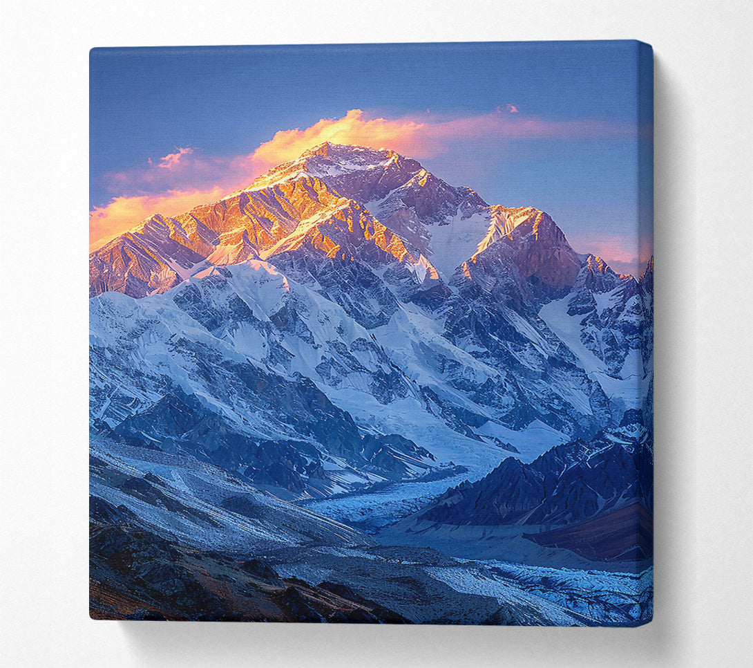  A Canvas Print of Golden Blue Peak Canvas Print