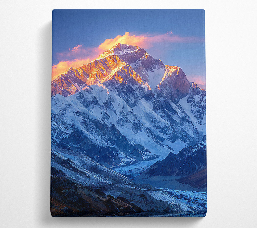  A Canvas Print of Golden Blue Peak Canvas Print