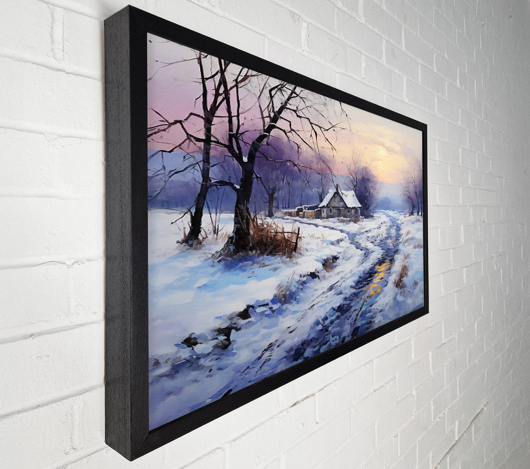  A Canvas Print of Golden Reflections In Blue Canvas Wall Art