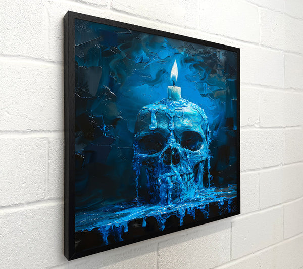 Blue Candle Skull