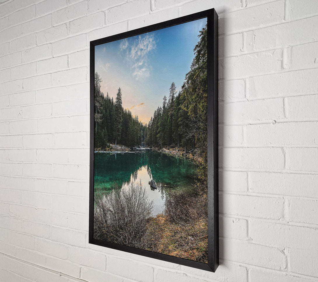  A Canvas Print of Emerald Forest Reflections Canvas Print