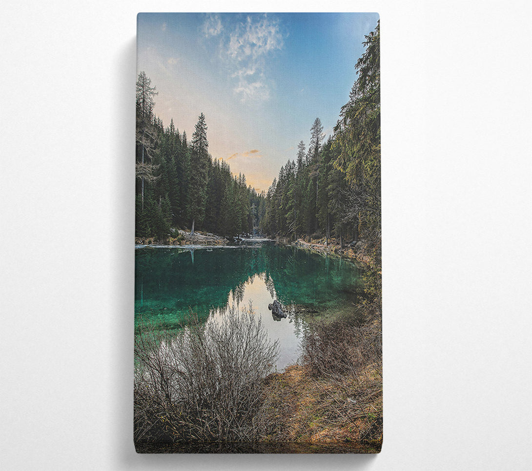  A Canvas Print of Emerald Forest Reflections Canvas Print