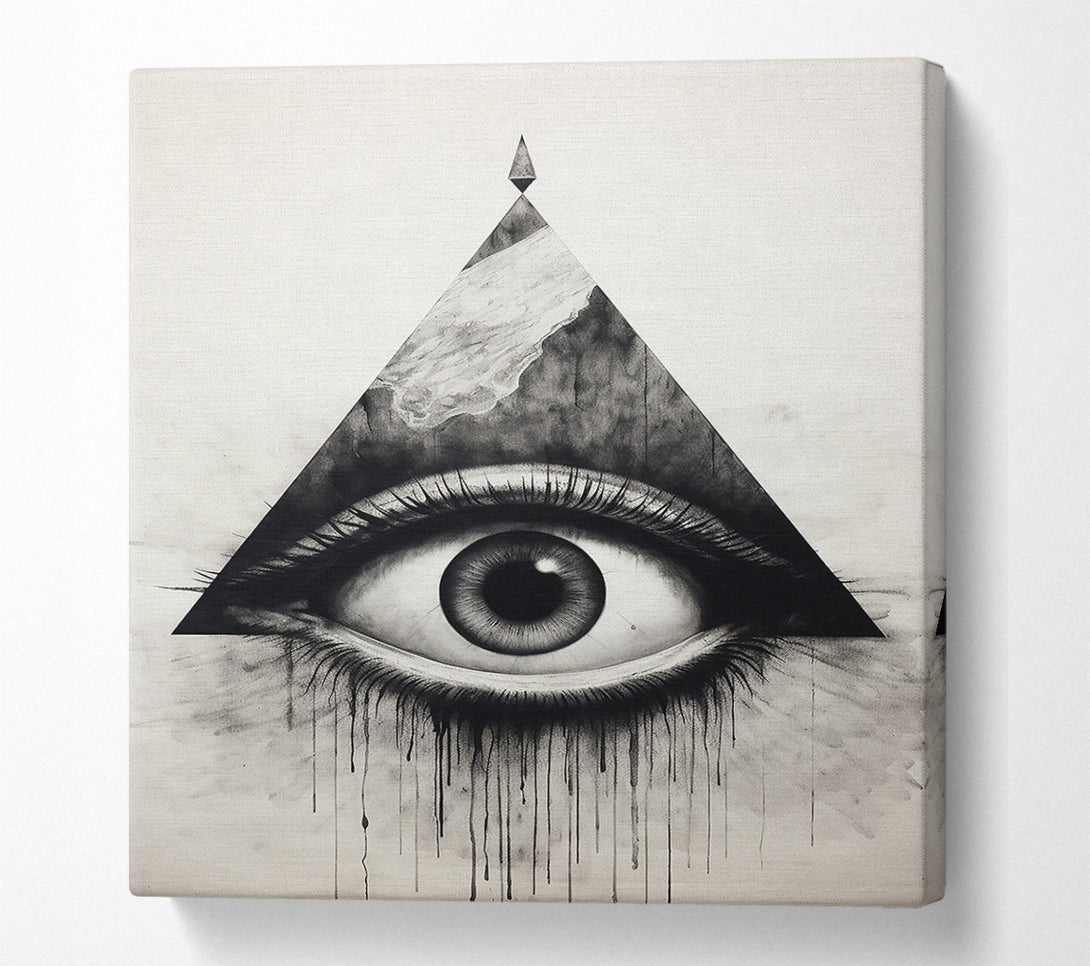  A Canvas Print of Black Eye In Triangle Canvas Wall Art