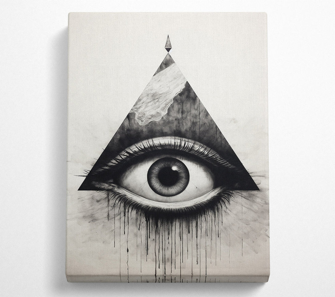 A Canvas Print of Black Eye In Triangle Canvas Wall Art