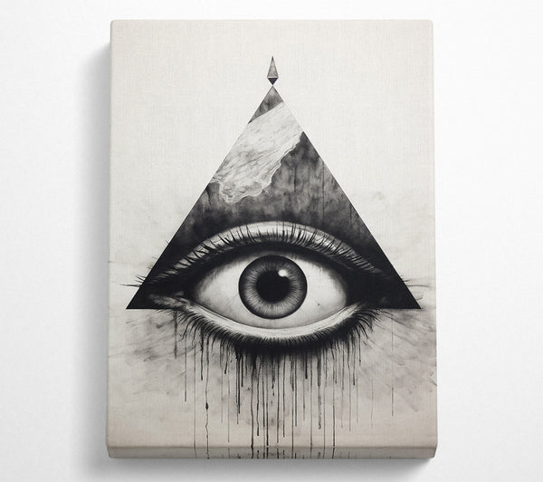  A Canvas Print of Black Eye In Triangle Canvas Wall Art