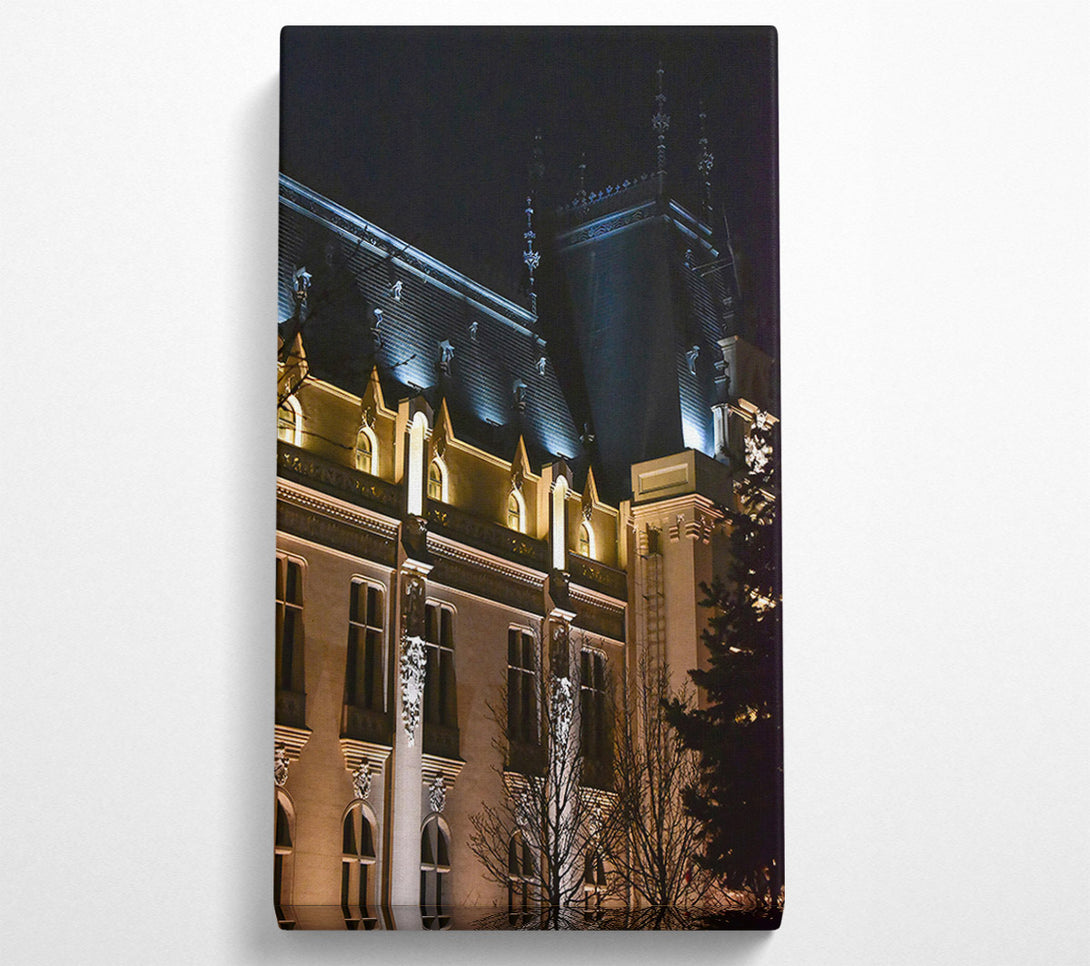  A Canvas Print of Golden Night Facade Canvas Art