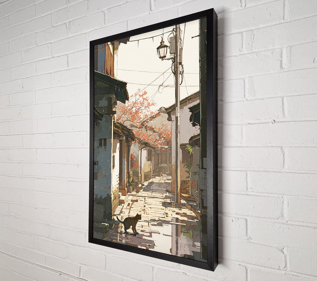  A Canvas Print of Golden Hour Alleyway Canvas Wall Art