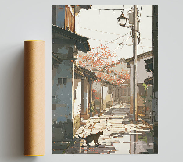 Golden Hour Alleyway Poster