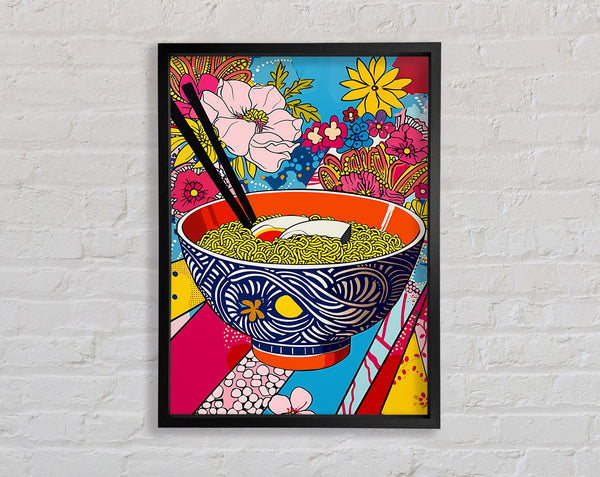 Giant Ramen Bowl Pop Art Framed Print