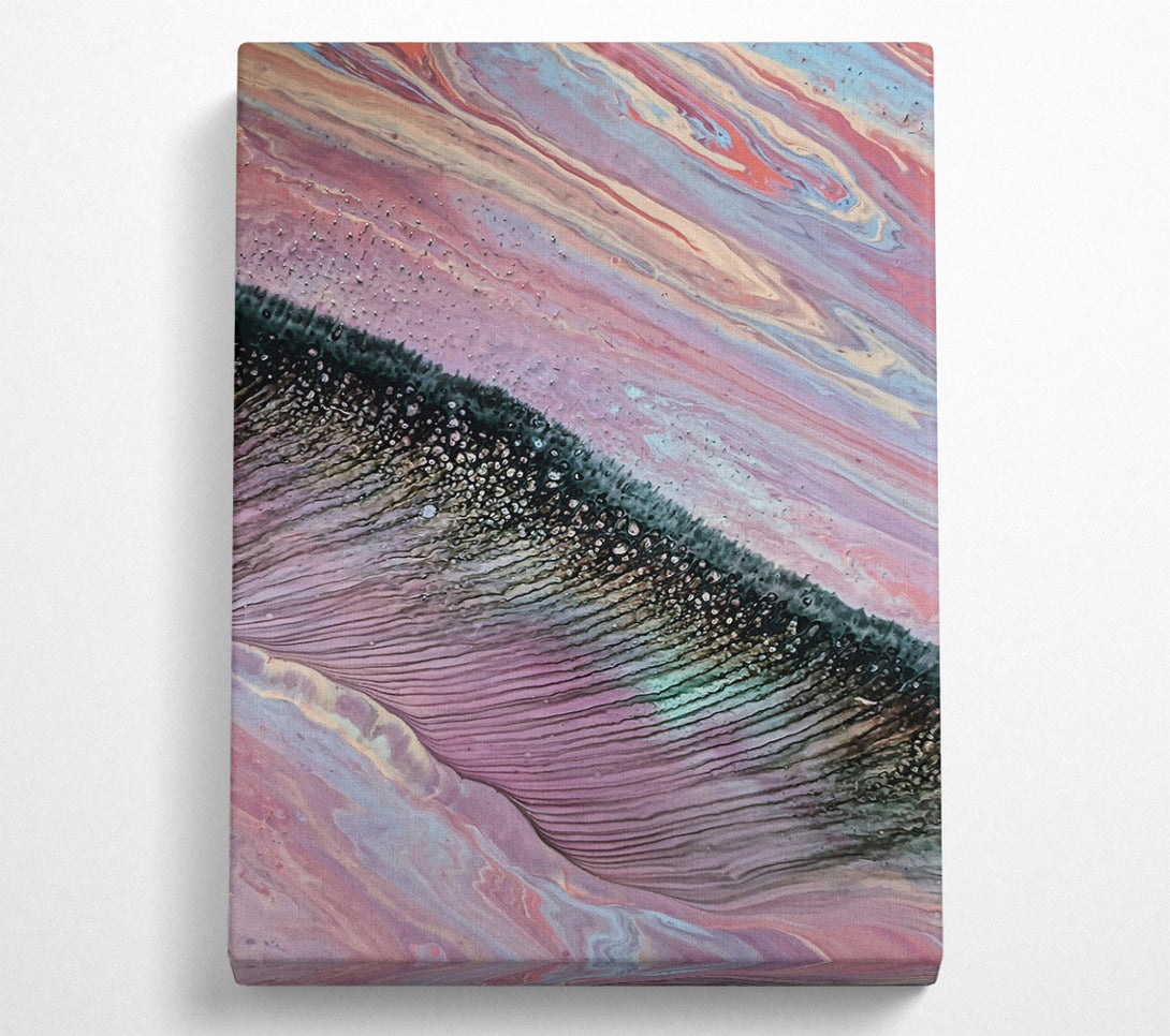  A Canvas Print of Lavender Swirling Waves Canvas Print