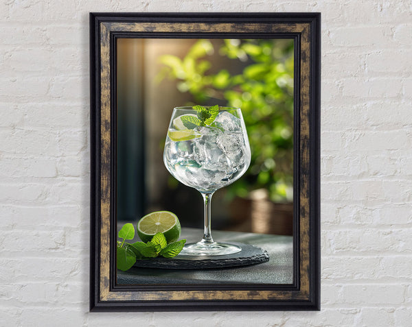 Gin And Tonic Drink Framed Print