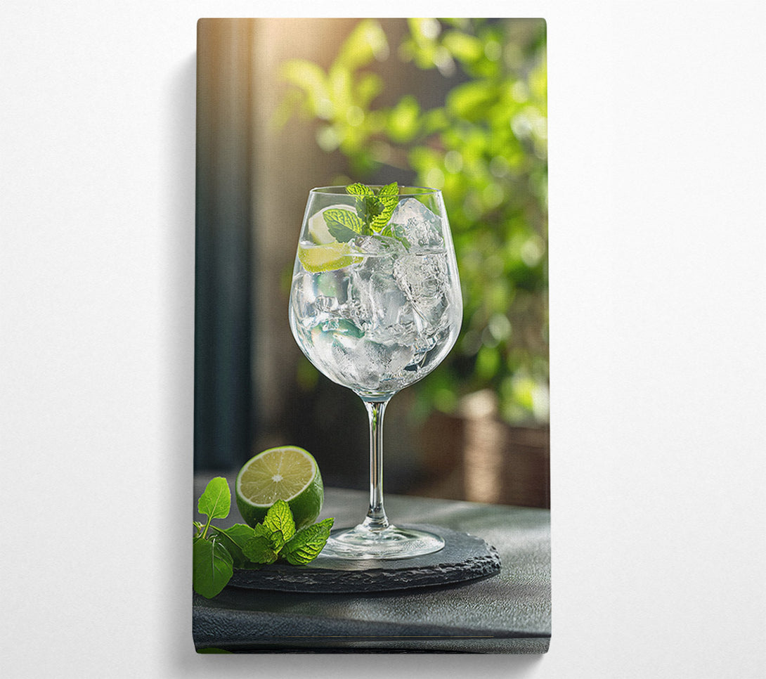  A Canvas Print of Gin And Tonic Drink Canvas Wall Art