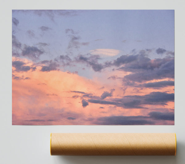 Peachy Cloudscape Poster