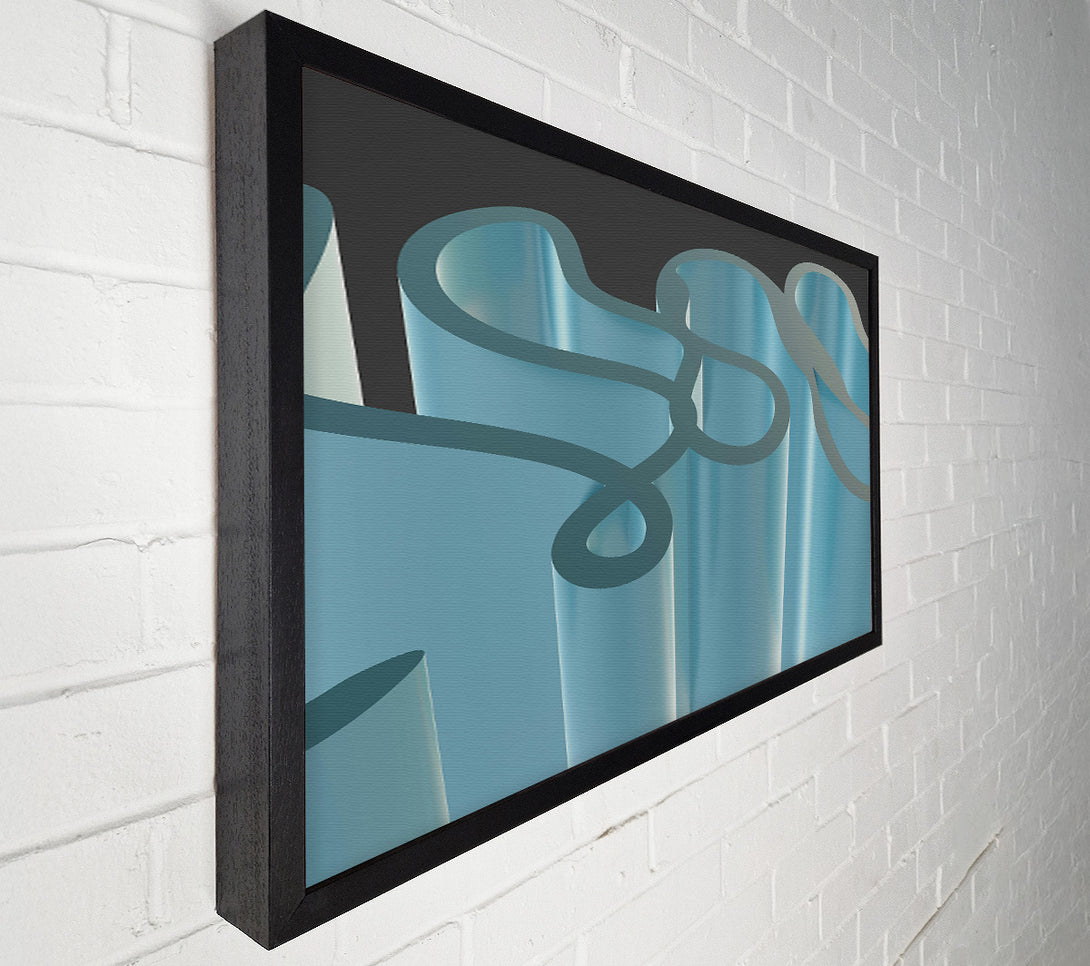  A Canvas Print of Teal Abstract Flow Canvas Art