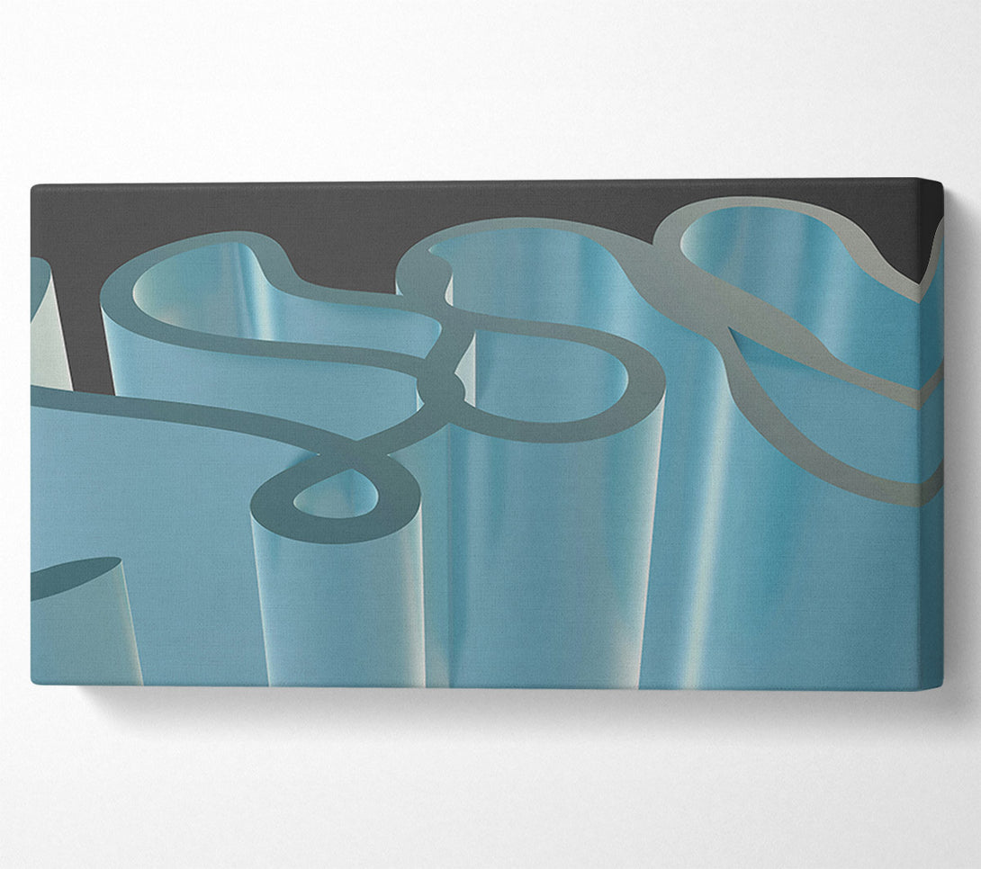  A Canvas Print of Teal Abstract Flow Canvas Art