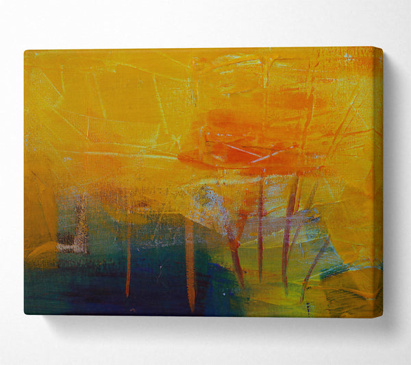  A Canvas Print of Golden Strokes Of Sunset. Canvas Print