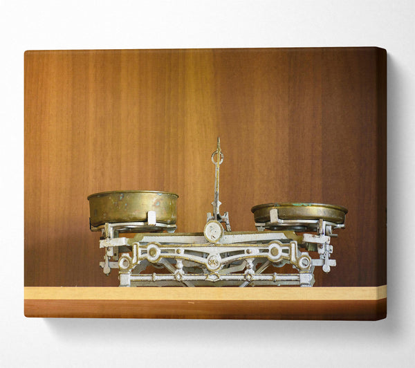  A Canvas Print of Brass Antique Scale Canvas Wall Art