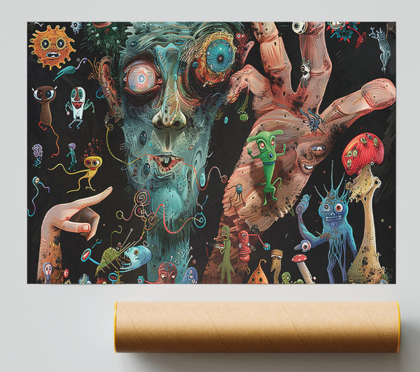 Blue And Green World Poster
