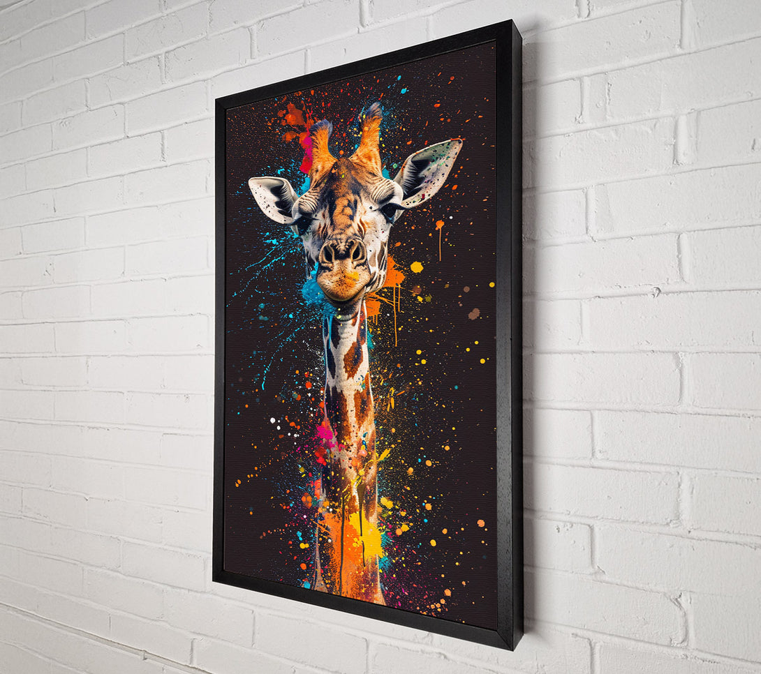  A Canvas Print of Giraffe Splash Canvas Wall Art