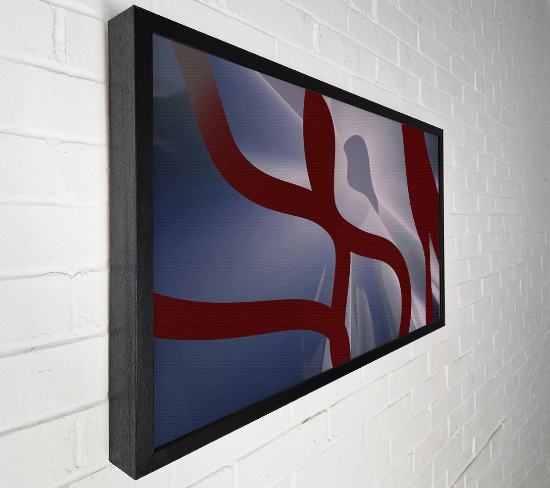  A Canvas Print of Crimson Curving Forms. Canvas Wall Art