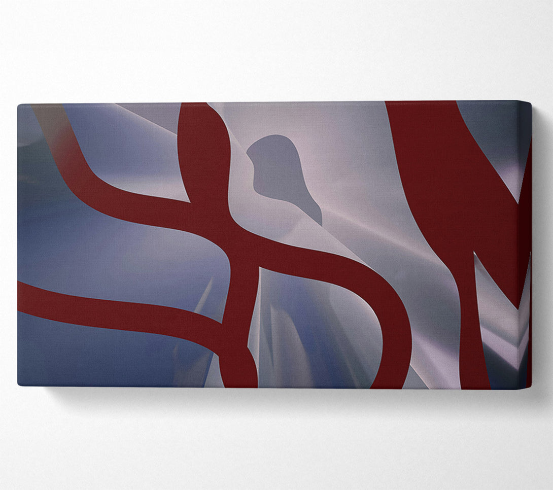  A Canvas Print of Crimson Curving Forms. Canvas Wall Art