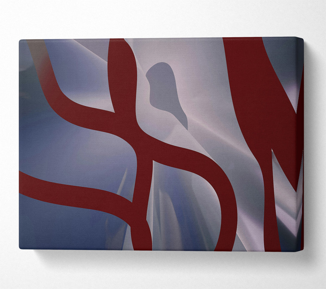  A Canvas Print of Crimson Curving Forms. Canvas Wall Art
